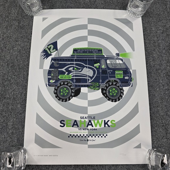 Ames Bros Seattle Seahawks Gameday Poster vs New York 2020 234/315‎